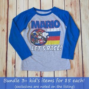 Mario Kart Raglan Tee Small